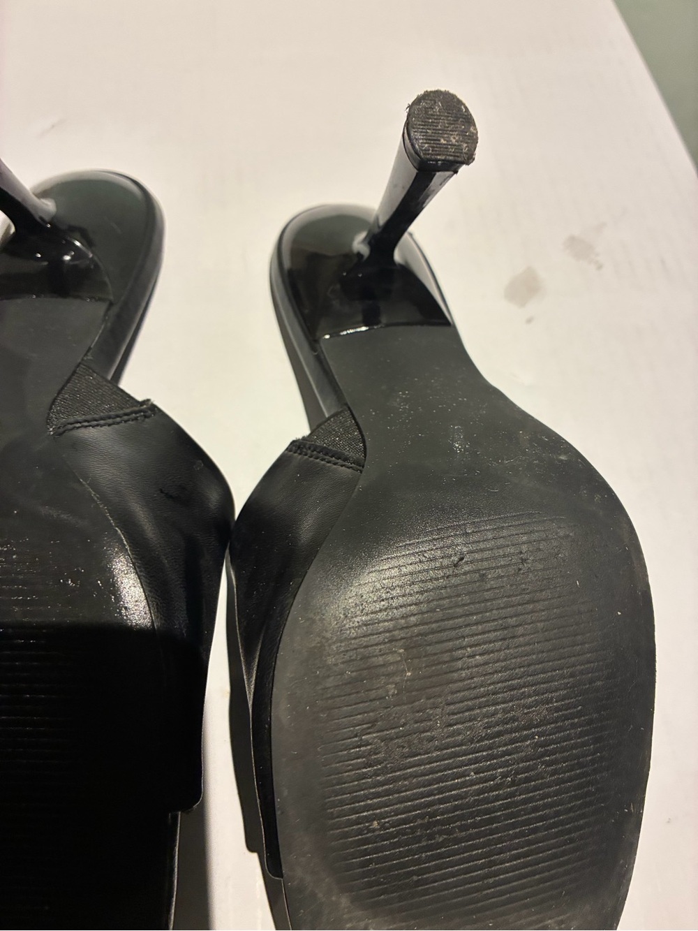 Steve Madden Black Leather Square-Toe Mule Heels - Picture 5 of 8